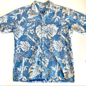 EUC Vintage Men's Malihini Hawaii Reverse Print Aloha Shirt, size XL